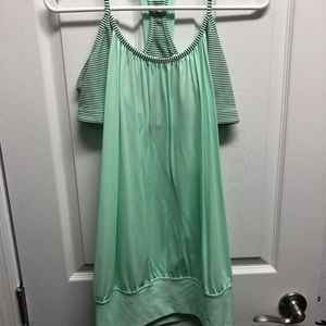 Lululemon mint/black tank top! Size 8/10